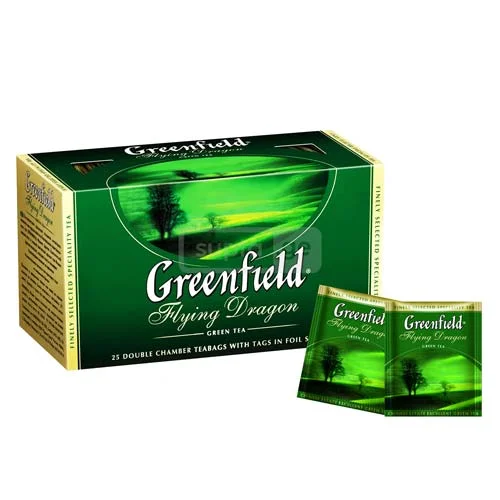 Greenfield-გრინფილდი მწვანე ჩაი ერთჯერად პაკეტებში 25ც